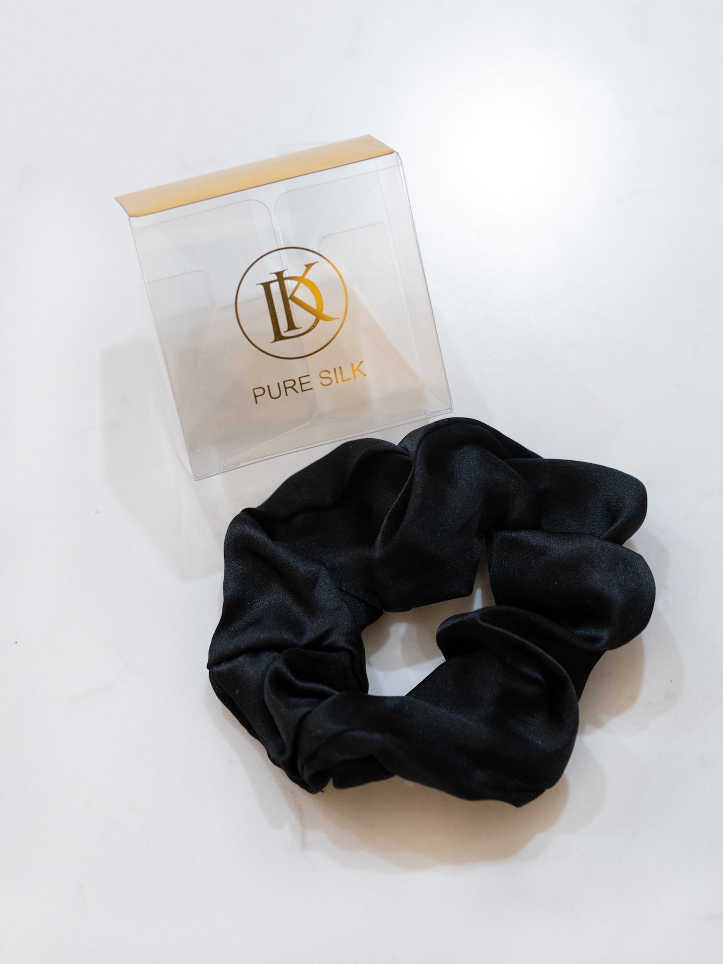 Pure Silk Scrunchy Black