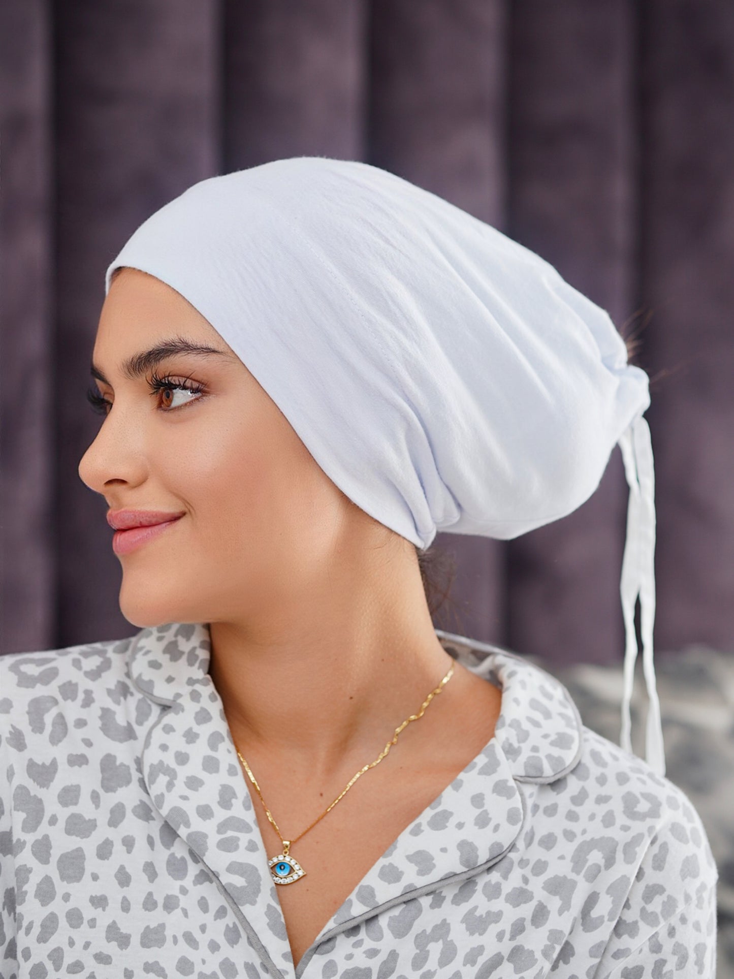 Silk Sleeping Cap White